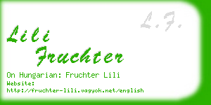 lili fruchter business card